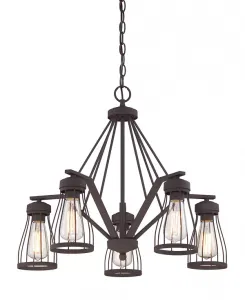 Люстра Brooklyn 5 ламп Designers Fountain, bronze
