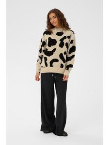 CULTURE Вязаный свитер CUalmi оверсайз, бело-черный