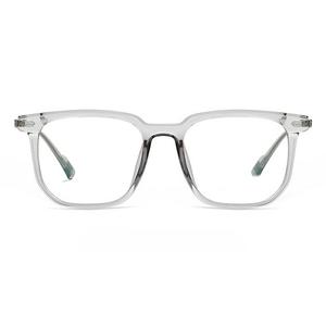 BOELEO Пластиковая оправа квадратной формы для очков унисекс, Transparent Gray