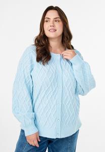 Кардиган Zizzi Cardigan, Cashmere Blue/Light Blue