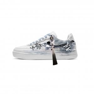 XTEP Кроссовки для скейтбординга Air Force One с противоскользящим износостойким верхом, женские, белые, синие