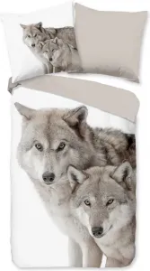 Пододеяльник Good Morning 200x200 + 2* 80x80 см - волки на снегу Muller Textil