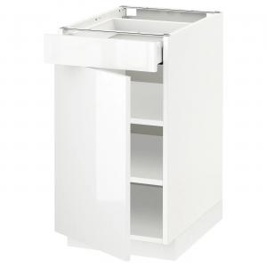 Тумба с ящиком/дверью METOD/MAXIMERA IKEA, 40x60x70 см, цвет white/ringhult white