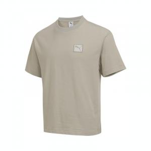 Футболка ESS Badge Tee мужская PUMA, светло-коричневый