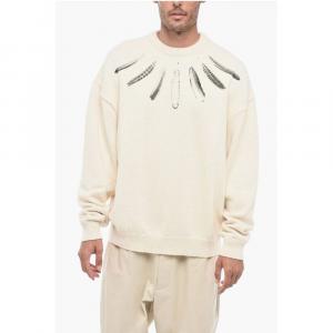 Белый хлопковый свитер Marcelo Burlon, White