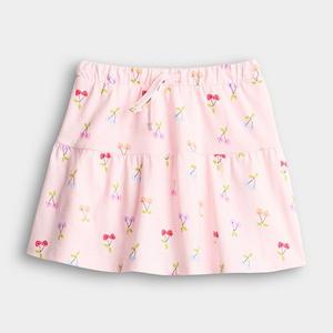 Детская юбка ярусами для девочек 4-12 лет Jumping Beans, Cherry Hearts Pink