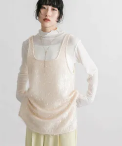 Топ с блестками и перьями Kbf, цвет Ivory