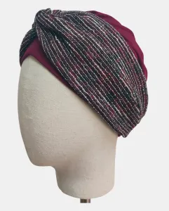 Элегантный онкологический тюрбан 100% бамбук Belleturban, гранатовый