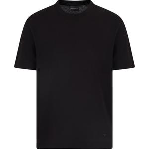 Хлопковая футболка EMPORIO ARMANI, черный