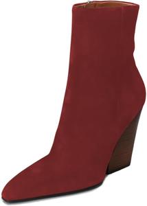 Женские модные ботильоны YDN с острым носком, высокие массивные каблуки, повседневные, с застежкой-молнией, размеры 4-16 US, Red