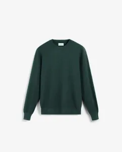 Мужской свитер с длинными рукавами с вышитым на груди черепом в тон Scalpers, зеленый