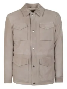 Замшевая рубашка-куртка Eleventy, нейтральный