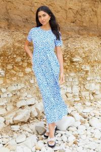 Платье макси из 100% хлопкового трикотажа с карманами Threadbare, синий