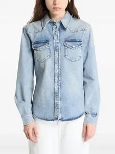 Рубашка из стираного денима Tommy Jeans, синий