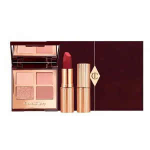 Весенний романтичный набор макияжа CT палетка теней для век Natural с легкой растушевкой # Pillow Talk + помада # Pillow Talk Charlotte Tilbury