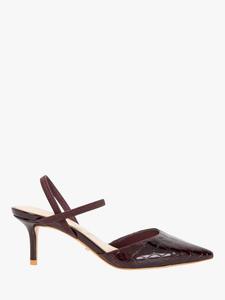 Классические кожаные туфли-лодочки на шпильке Dune London, Burgundy