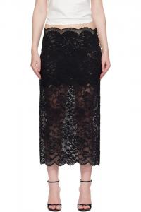 Кружевная миди-юбка Rabanne, черный