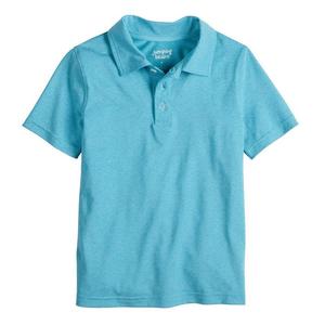 Рубашка-поло Jumping Beans Performance для мальчиков 4–8 лет, цвет Aqua Blue Microstripe