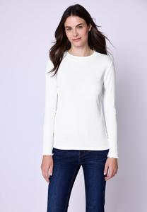 Топ Street One Studio MIT RUNDHALS, Weiß/White