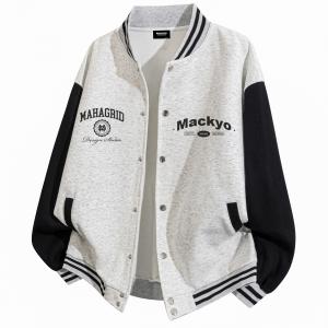 Бейсбольная куртка SOORCHCE Unisex Mackyo, белый heather серый fleece-lined upgraded