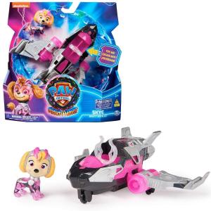 Щенячий патруль Могучий фильм Отличный набор фильмов Фигурка Скай розовый реактивный автомобиль Звуковой свет Spin Master