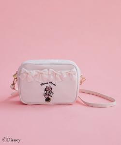 Сумка через плечо с изображением Минни Маус и ленточки Maison De Fleur, цвет Light Pink