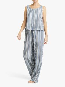 Nudea Пижамные штаны в полоску The PJ, белый/темно-синий
