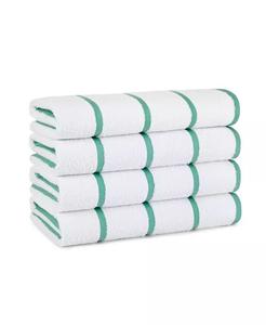 Пляжные полотенца Arkwright Home Las Rayas хлопковые, 4 шт, зеленый
