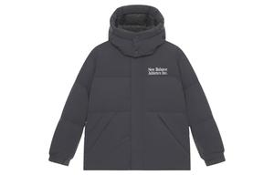 New Balance Винтажная спортивная серия Съемные шапки и кепки Куртка с большим карманом из утиного пуха Унисекс черный, Black