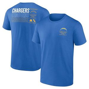 Футболка мужская powder blue los angeles chargers repeat stats Fanatics