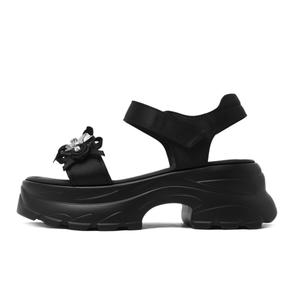 CAMEIDO Сандалии с одним ремешком 7 см, женские, черные