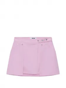 Мини-юбка с отделкой пуговицами Msgm, розовый