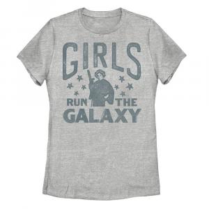 Футболка для девочек «Принцесса Лея, беги по галактике», «Звездные войны» для юниоров Star Wars, цвет Athletic Heather
