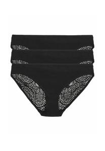 Трусы 3PACK LACE BIKINI KNICKERS Marks & Spencer, черный