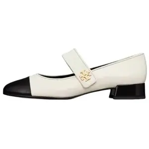 TORY BURCH Туфли на массивном каблуке Mary Jane женские белые