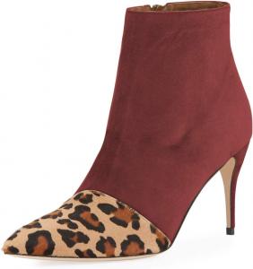 Женские ботильоны FOWT Leopard с носком типа кап, на низком каблуке, короткие ботинки, двухцветные туфли-лодочки на шпильке с боковой молнией, модные, для осени и зимы, для офиса, вечеринки и повседневной носки, размеры 4-15 M US