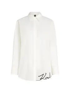 Прозрачная рубашка оверсайз Karl Lagerfeld, белый