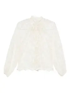 Блузка из кружева с высоким воротником So Allure, белый