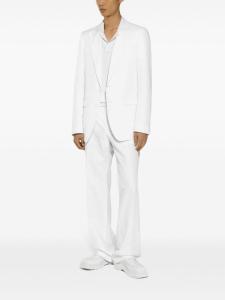 Dolce & Gabbana шелковая рубашка поло с вышитым логотипом, белый