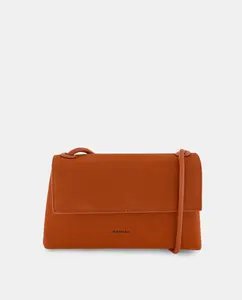 Сумка через плечо из комбинированных материалов Jo & Mr. Joe, светло-коричневый