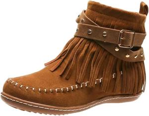 Женские зимние повседневные комфортные кроссовки с кисточками, молнией, округлым носком и декоративными заклепками, с противоскользящей подошвой HCHCTRY, Beige