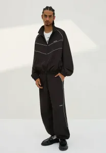 Технические суперширокие спортивные штаны Bershka, Black