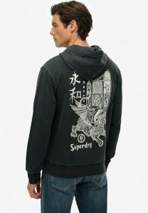 Худи Superdry & Co TOKYO NARRATIVE LOOSE, Blackboard/Black
