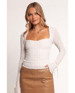 Женская блузка с длинными рукавами Amina Petal and Pup, White