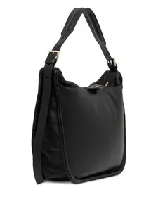 Кожаная сумка через плечо с застежкой-молнией GUESS USA, черный