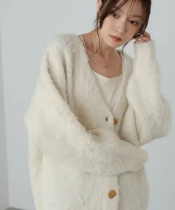 кардиган из ворсистой вязки