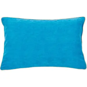 Декоративная подушка Joy однотонная, с застежкой-молнией, наволочка без наполнителя, 1 штука Done., Petrol + unifarben
