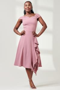 Платье миди с оборками Isla Jolie Moi, фиолетовый