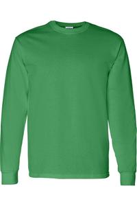Футболка с длинным рукавом из плотного хлопка Gildan, цвет irish green