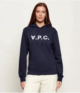 Толстовка regular fit A.P.C, темно-синий